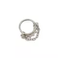 CZ Gem and Chain Septum Clicker Ring - 16 Gauge at Spencer's