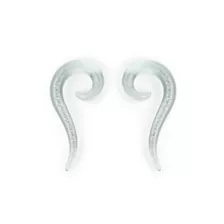 White Iridescent Glass Spiral Tapers at Spencer's