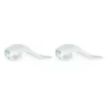 White Iridescent Glass Spiral Tapers at Spencer's