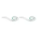 White Iridescent Glass Spiral Tapers at Spencer's