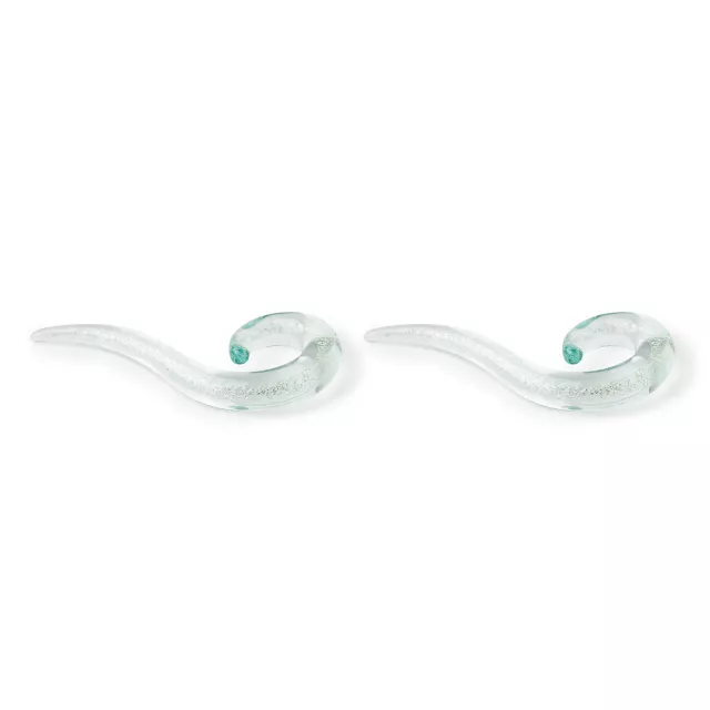 White Iridescent Glass Spiral Tapers at Spencer's