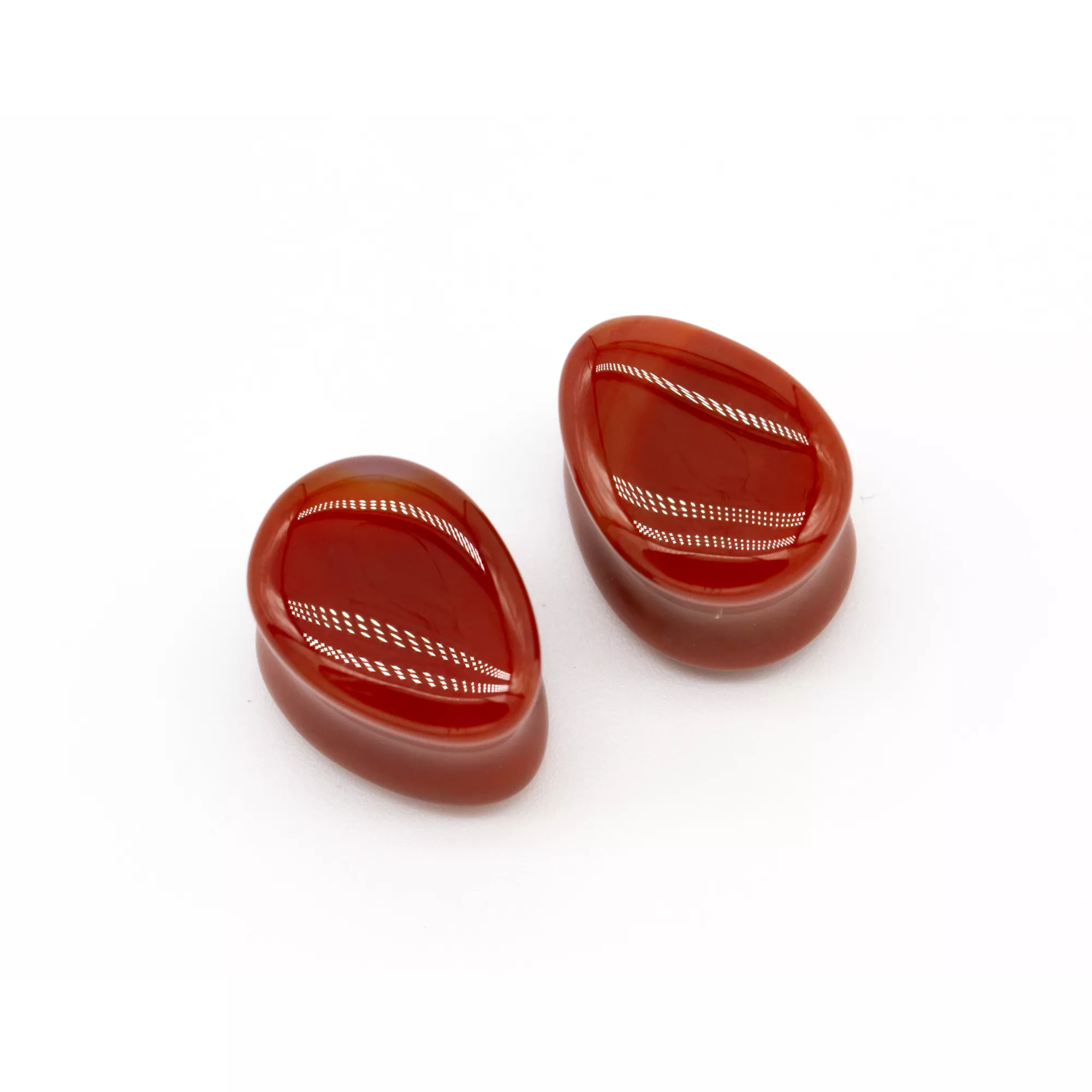 Carnelian Stone Oval Plugs at Spencer's