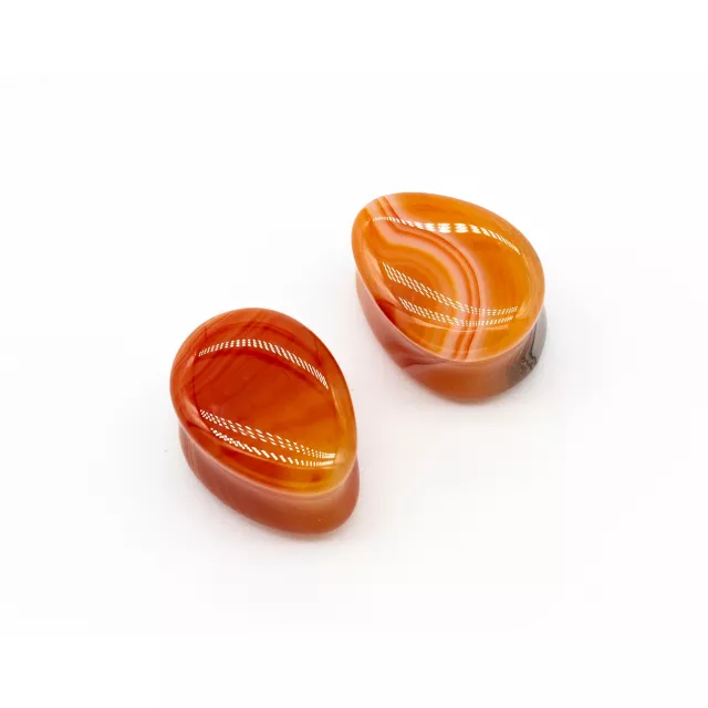 Carnelian Stone Oval Plugs at Spencer's