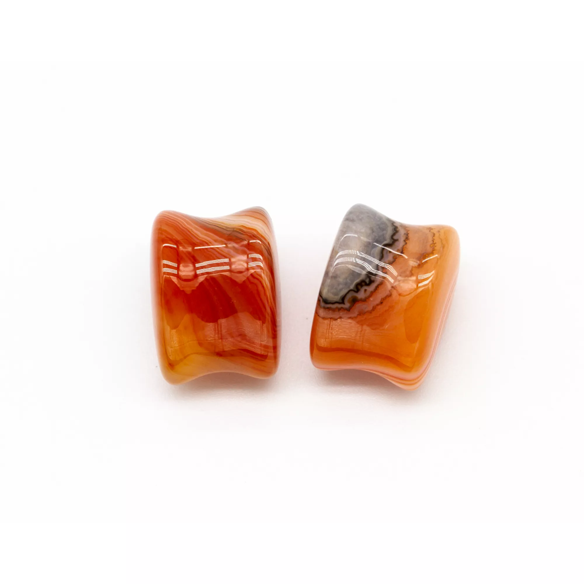Carnelian Stone Oval Plugs at Spencer's