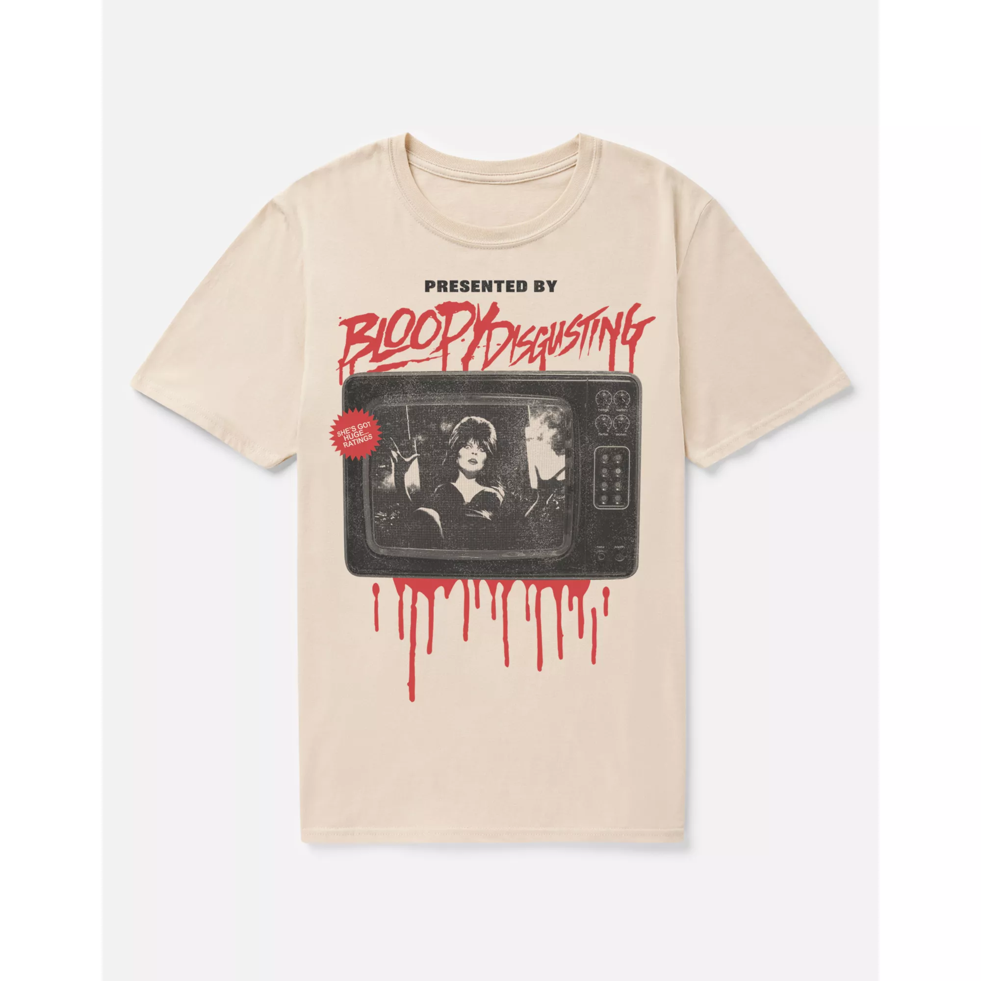 Elvira x Bloody Disgusting TV Guide T Shirt at Spencer's