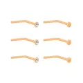 CZ Bioflex Nose Pins 6 Pack - 20 Gauge at Spencer's