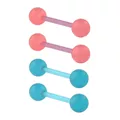 Glow in the Dark Pink and Blue Bioflex Barbells 2 Pair - 14 Gauge at Spencer's