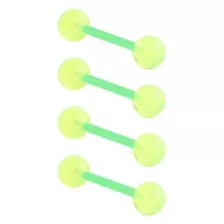 Glow in the Dark Green and Yellow Bioflex Barbells 4 Pack - 14 Gauge at Spencer's