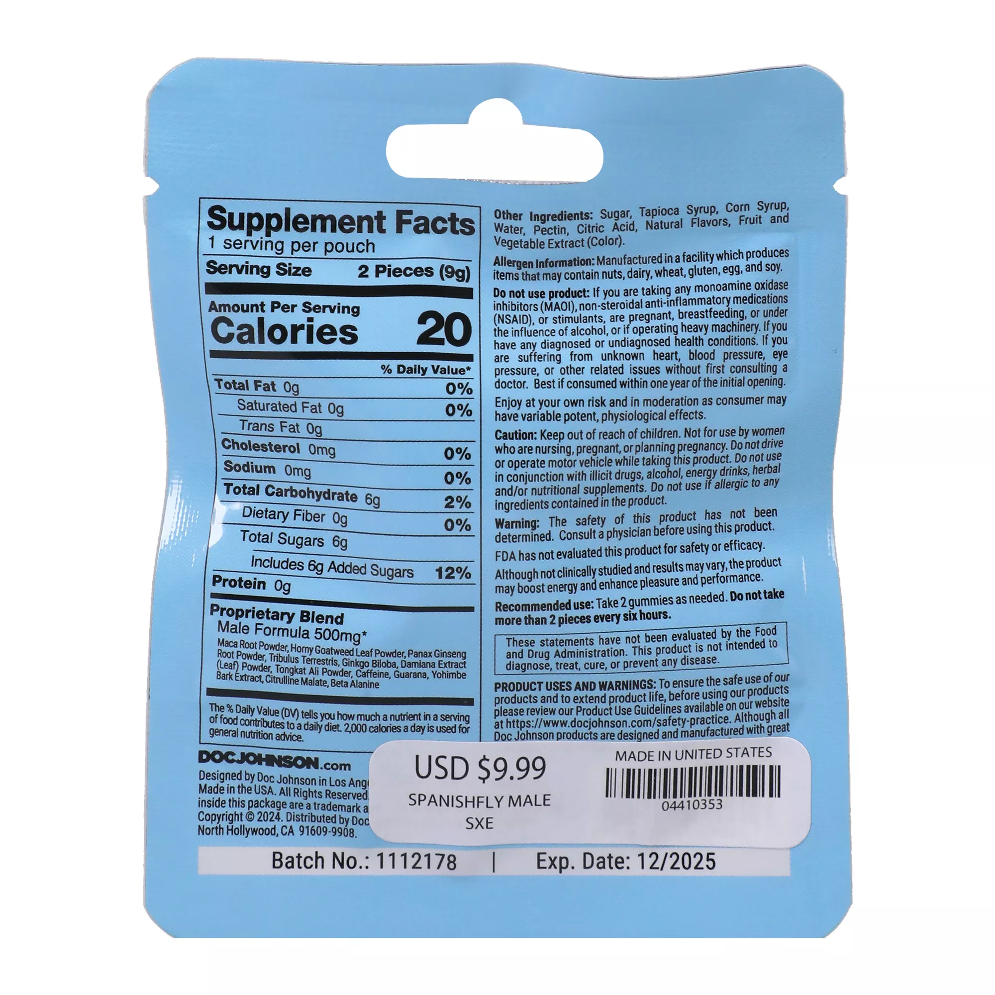 Spanish Fly Male Sensual Enhancement Gummies at Spencer's