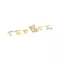 Multi-Pack CZ Goldtone Dangle Butterfly L-Bend Nose Ring 6 Pack - 20 Gauge at Spencer's