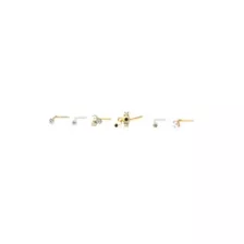 Multi-Pack CZ Silvertone and Goldtone Ornate Circle L-Bend Nose Rings 6 Pack - 20 Gauge at Spencer's