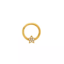 CZ Goldplated Star Daith Hoop Earring - 16 Gauge at Spencer's