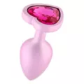 True Love Pink Gem Heart Metal Butt Plug 2.7 Inch - Hott Love at Spencer's