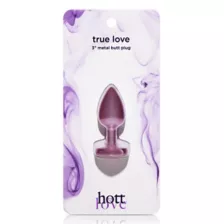 True Love Pink Gem Heart Metal Butt Plug 2.7 Inch - Hott Love at Spencer's