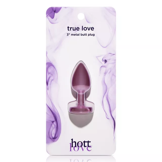 True Love Pink Gem Heart Metal Butt Plug 2.7 Inch - Hott Love at Spencer's