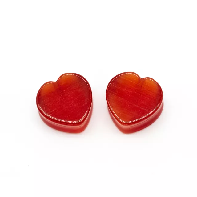 Red Heart Quartz Stone Plugs - 1 Inch at Spencer's