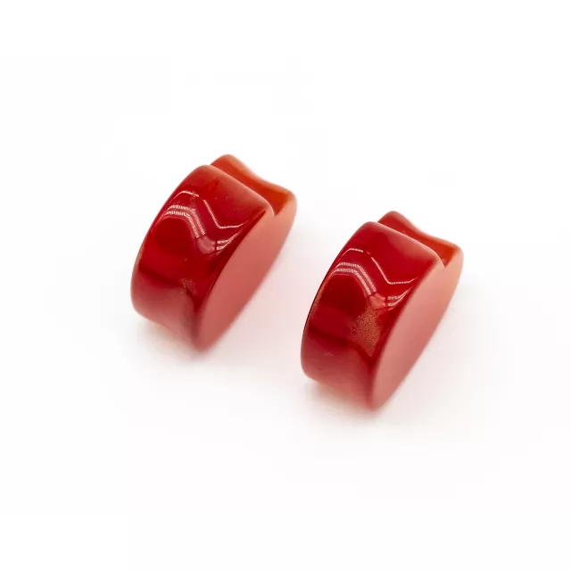 Red Heart Quartz Stone Plugs - 1 Inch at Spencer's