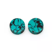 Teal Crackle Stone Plugs at Spencer's