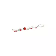 Multi-Pack CZ Berry Nose Pins and Hoop Nose Rings 6 Pack - 20 Gauge at Spencer's