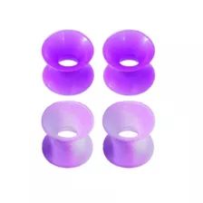 Multi-Pack Purple Ombre Silicone Tunnels - 2 Pair at Spencer's