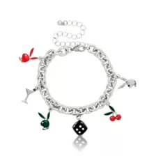 Cherry Playboy Charm Bracelet at Spencer's