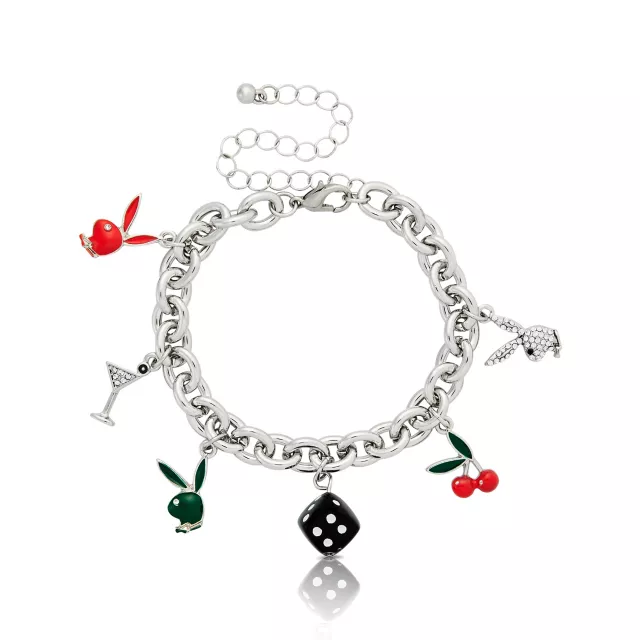 Cherry Playboy Charm Bracelet at Spencer's