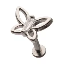 Silvertone Butterfly Cartilage Earring - 16 Gauge at Spencer's