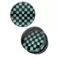 Checkered Glass Plugs at Spencer's