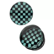 Checkered Glass Plugs at Spencer's