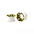 Silicone Smiley Face Double Flare Tunnels at Spencer's