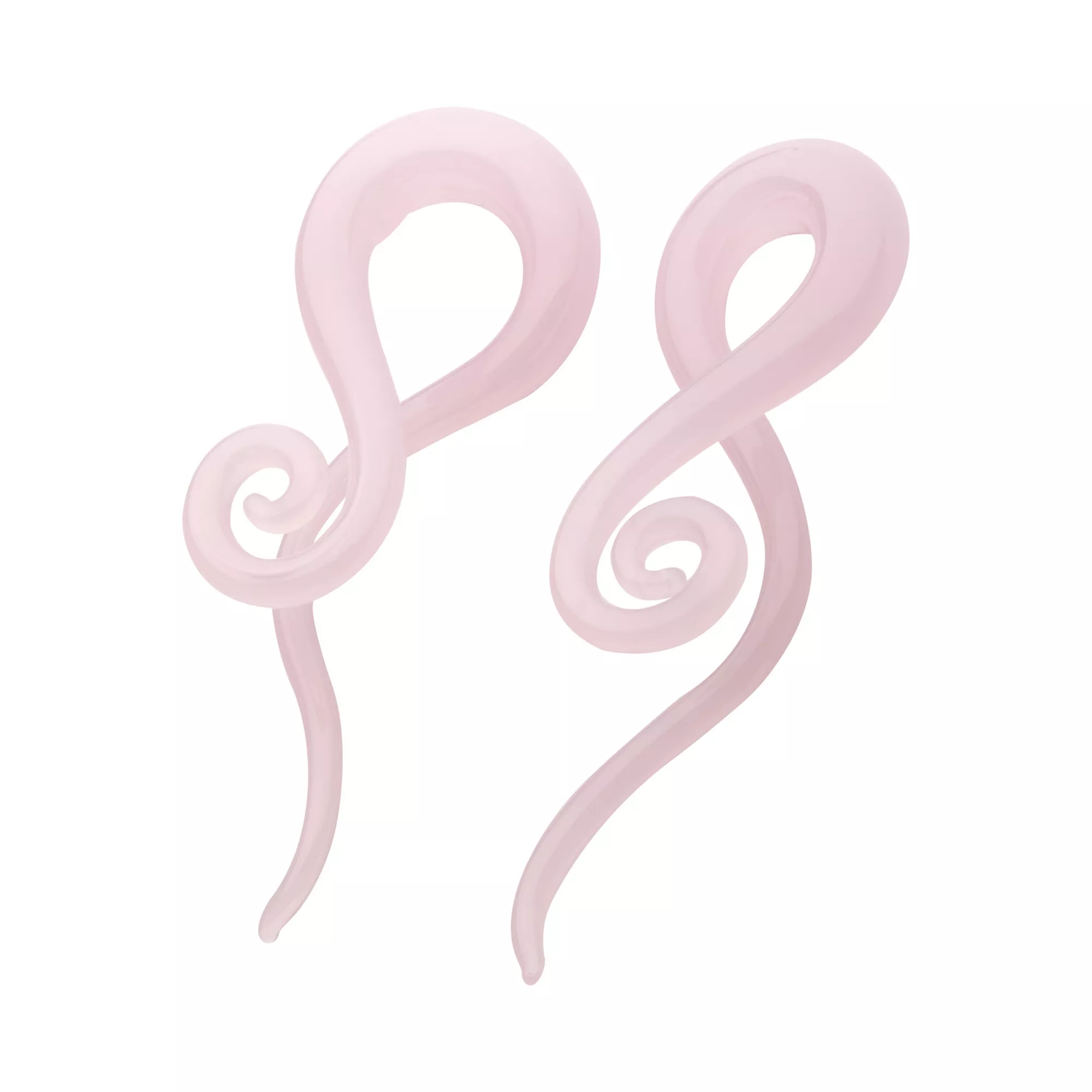 Pink Glass Spiral Tapers at Spencer's