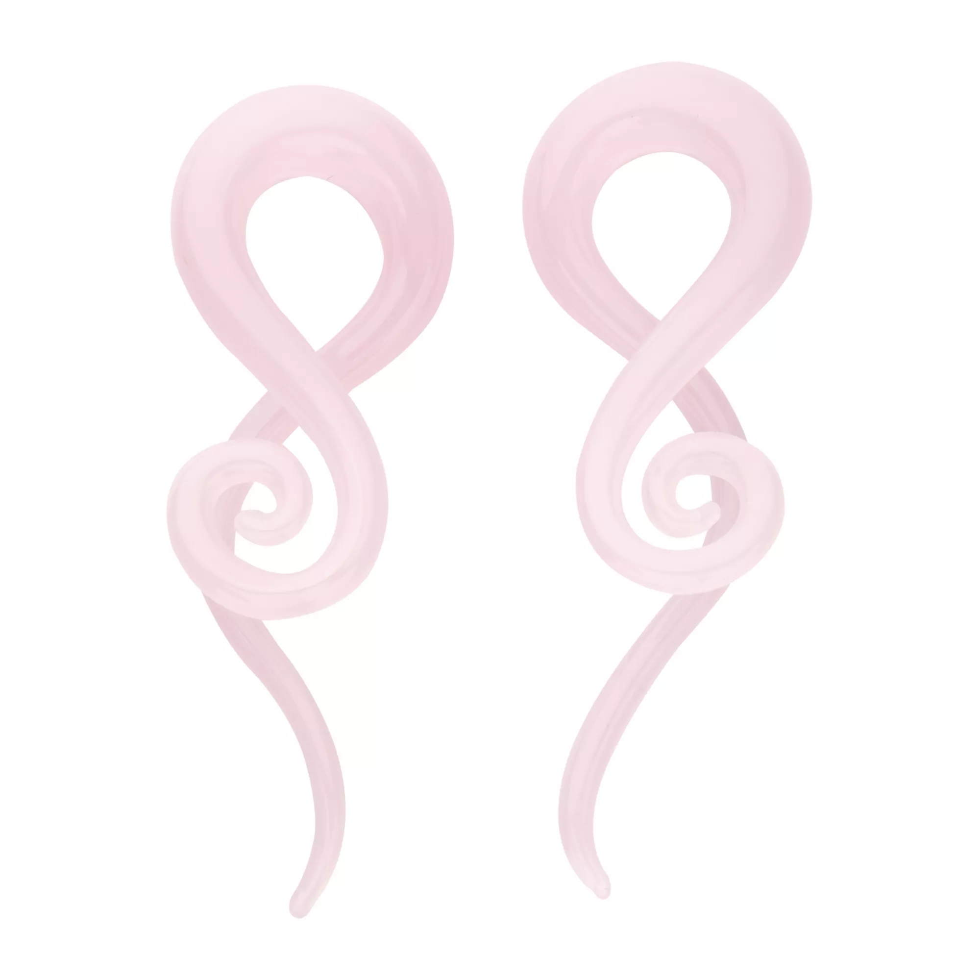 Pink Glass Spiral Tapers at Spencer's