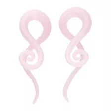 Pink Glass Spiral Tapers at Spencer's