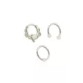 Multi-Pack CZ Opal Horseshoe Septum and Clicker 3 Pack - 16 Gauge at Spencer's