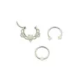 Multi-Pack CZ Opal Horseshoe Septum and Clicker 3 Pack - 16 Gauge at Spencer's