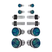 Multi-Pack Silvertone Resin Plug Set at Spencer's