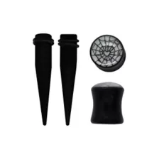 Multi-Pack Glow in the Dark Spider Web  Heart Plugs and Tapers - 2 Pair at Spencer's