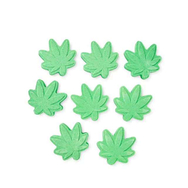 Mary Jane Weed Leaf Bath Bombs - 8 Pack at Spencer's