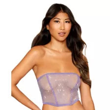 Rhinestone Mesh Corset at Spencer's