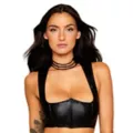 Black Harness Corset at Spencer's