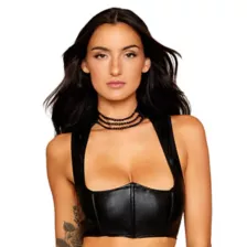 Black Harness Corset at Spencer's