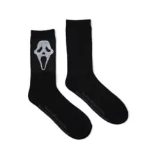 Ghost Face Rhinestone Crew Socks at Spencer's