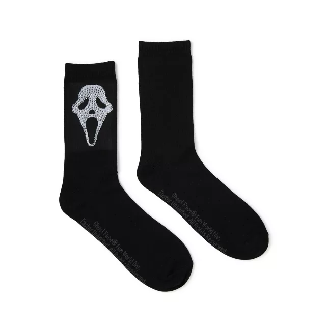 Ghost Face Rhinestone Crew Socks at Spencer's