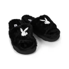 Black Playboy Slippers at Spirit Halloween