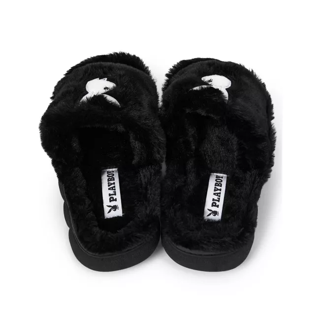 Black Playboy Slippers at Spirit Halloween