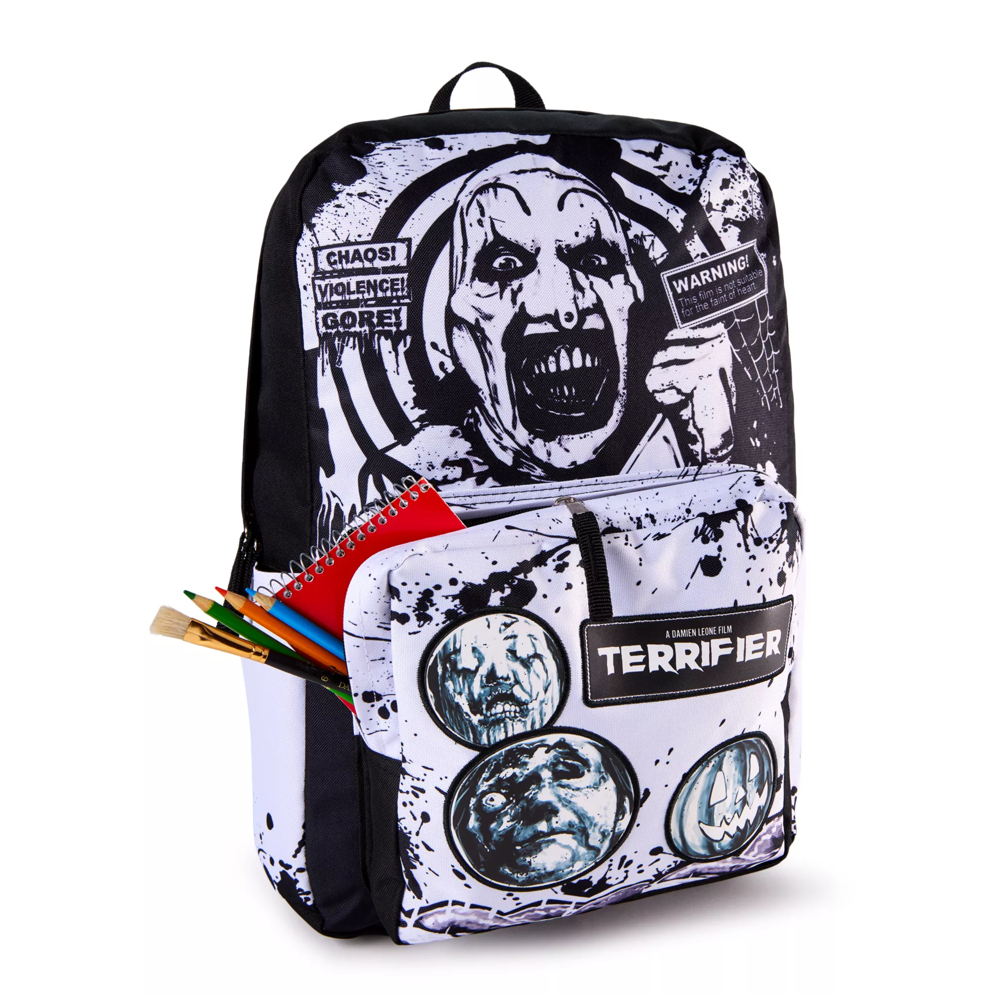 Terrifier Warning Backpack at Spencer's