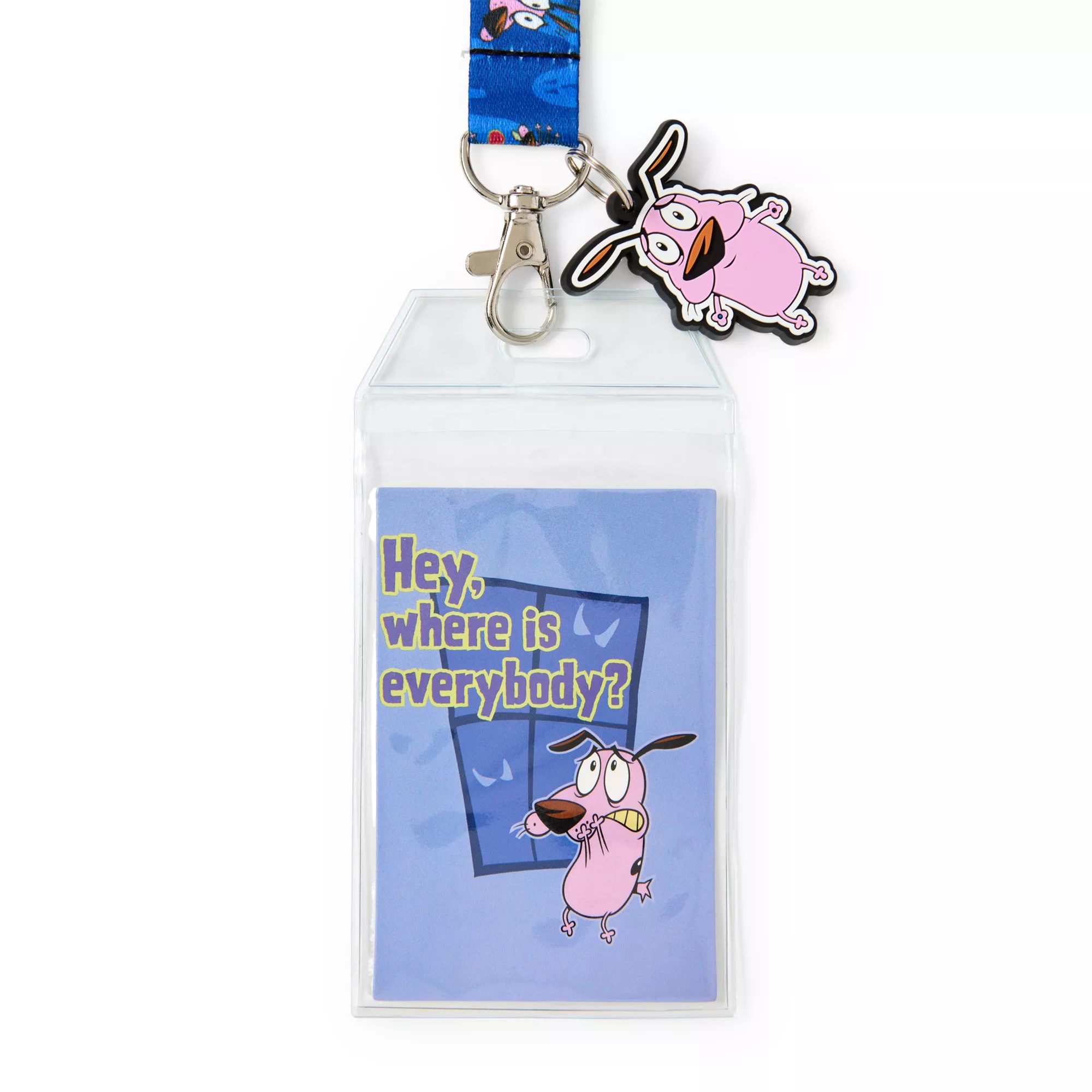 Courage the Cowardly Dog Poses Charm Lanyard