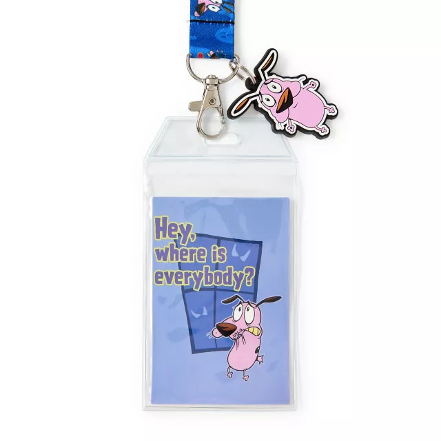 Courage the Cowardly Dog Poses Charm Lanyard at Spencer's