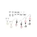 Multi-Pack Star Skull Bow Butterfly Cross Earrings - 9 Pair at Spencer's