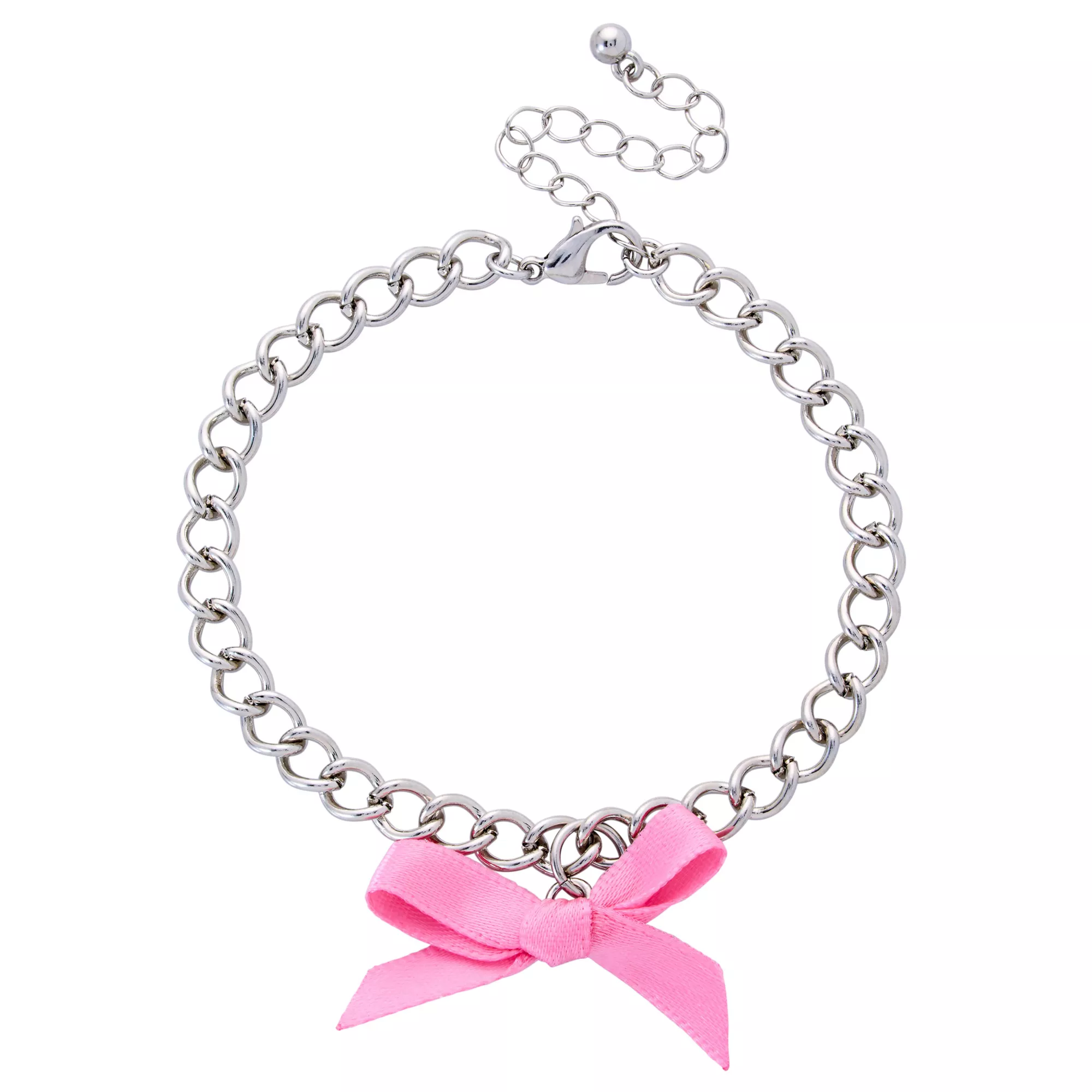 Multi-Pack Heart and Bow Chain Bracelets - 5 Pack at Spencer's